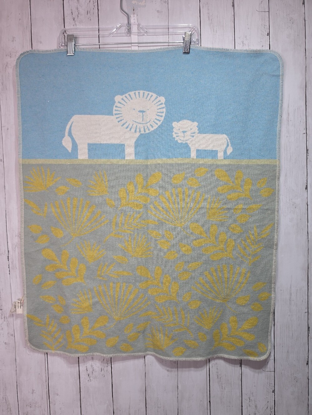 David Fussenegger Baby Blanket Throw Jungle Theme Cotton Blend Reversible.